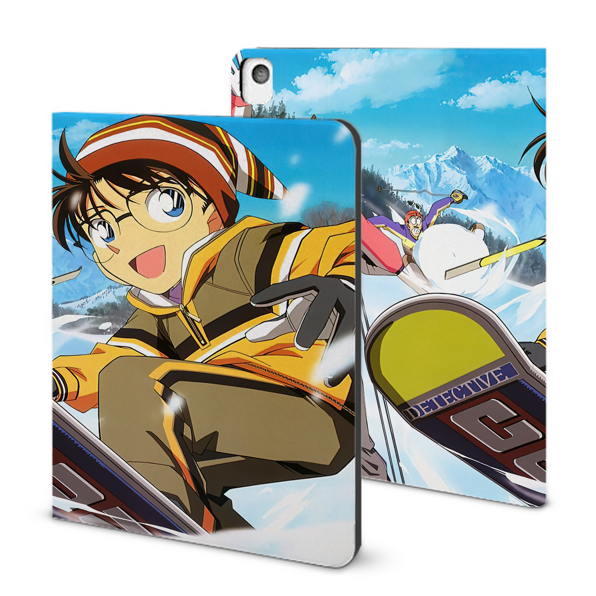 （画像用） 名探偵コナン Detective Conan IPadケース ペンホルダー付き ブックスタイルデザイン